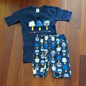 Hanna Andersson Navy Blue Star Wars Popsicle Kids Pajama Set